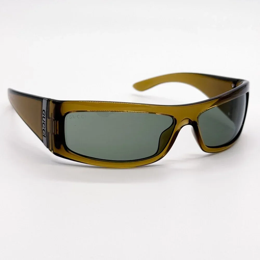 NEW GUCCI SUNGLASSES GG1492S 003 BROWN/GREEN UNISEX EYEWEAR